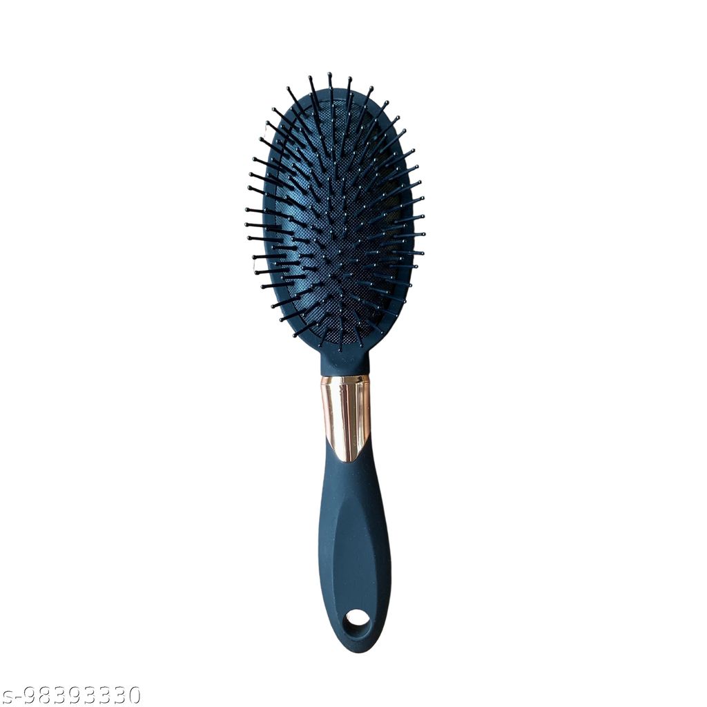 Metal paddle oval cushioned hairbrush for men and women for hair styling /detangling and hair growth