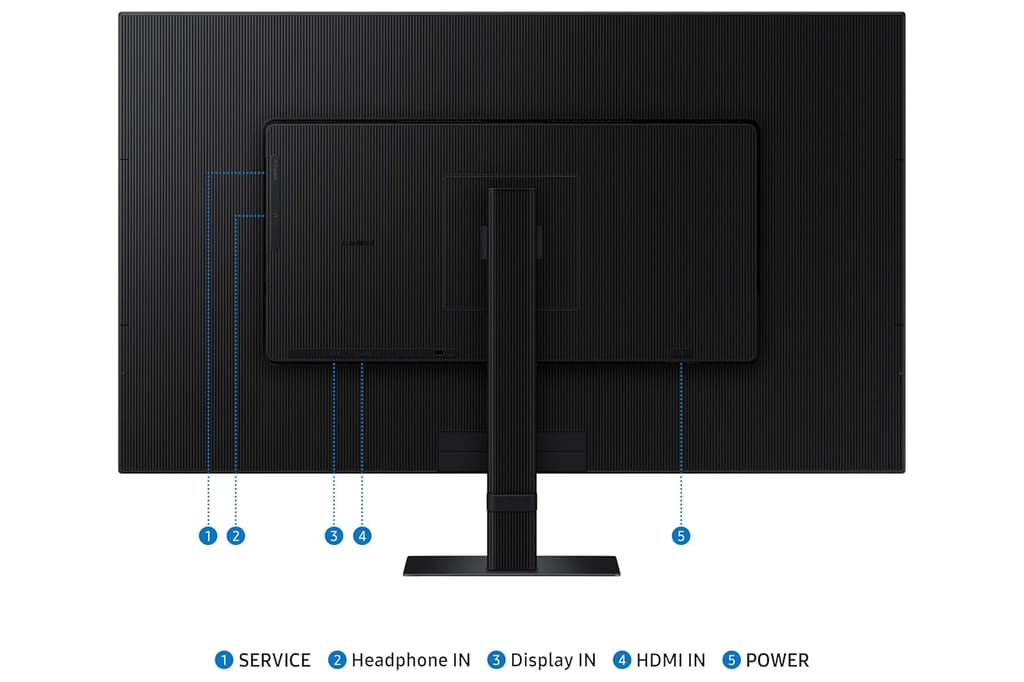 Samsung 32" (80cm) 4K ViewFinity S7 Monitor|UHD 3840 x 2160|IPS|350nits|SRGB 99%|1.07 Billion Colors|PIP|PBP|HDR10|HDMI|DP|TCO Certified|Easy Setup Stand|LS32D700EBWXXL|Black view 2
