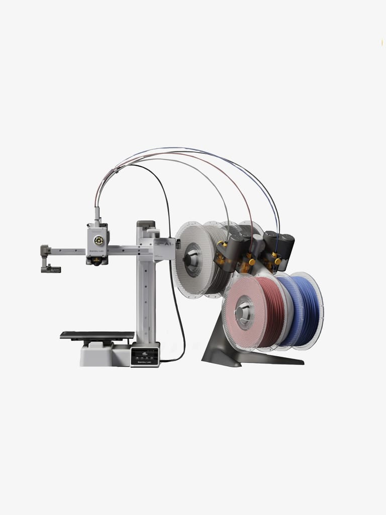 WOL3D Bambu Lab A1 Mini Combo 3D Printer with AMS Lite Up to 500mm/s Print Speed, 180×180×180mm Build Volume, Multi-Color Printing, High Precision, Full-Auto Calibration, Quiet & Fast FDM Printing view 2