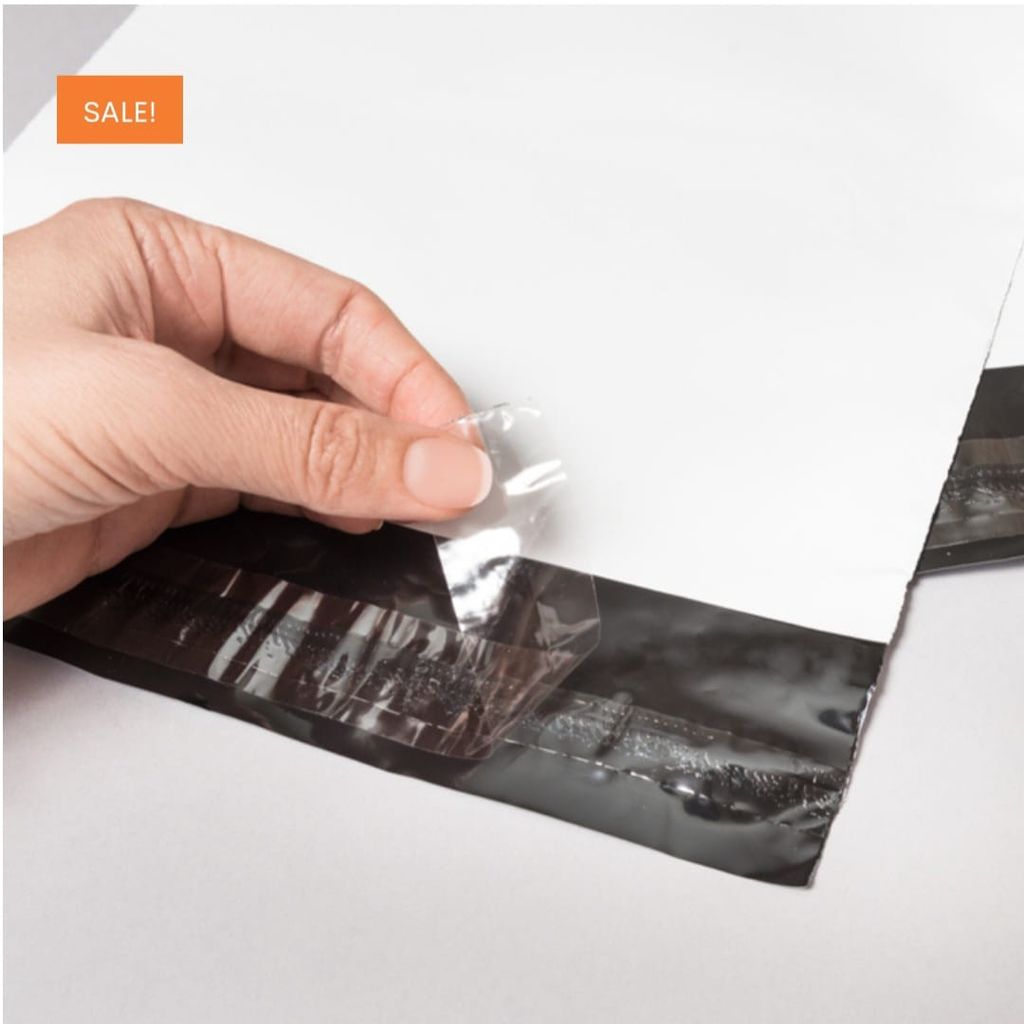 6*8inch (100pcs) HDPE COURIER BAGS TAMPER PROOF COURIER BAGS WITH POD view 2