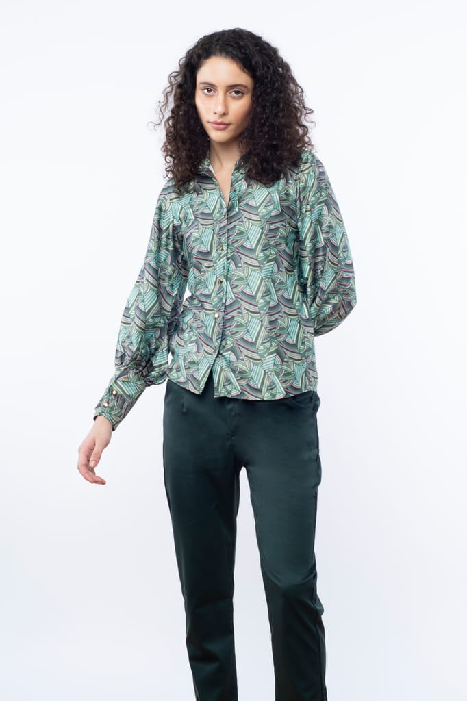 TEXTURED WIDE CUFF SHIRT view 2