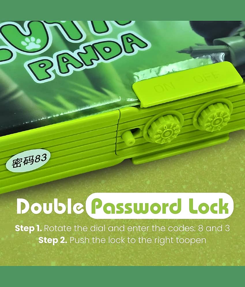 Villy Multifunctional Panda Password Lock Double Sided Compass Box for Kids view 2