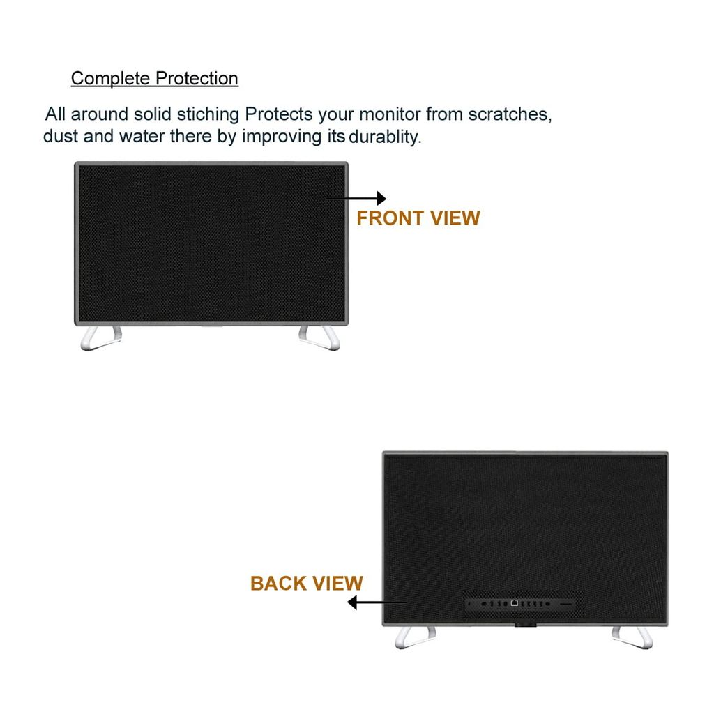 PalaP Super Premium Dust Proof Monitor Cover for HP All in ONE Desktop 24 inches (Black) view 2