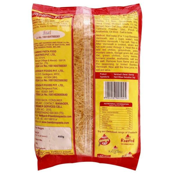 Bambino Popular Vermicelli 400 Gms view 2