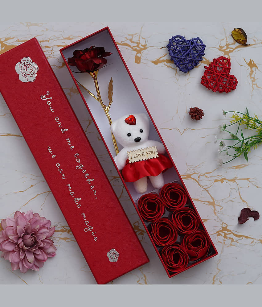 eCraftIndia Red Valentine Gift Box view 2