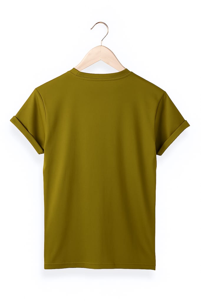 Olive Green Graphic Printed T-Shirt for Men | Cool Owl Design | 100% Cotton Casual Round Neck Half Sleeve Tee view 2
