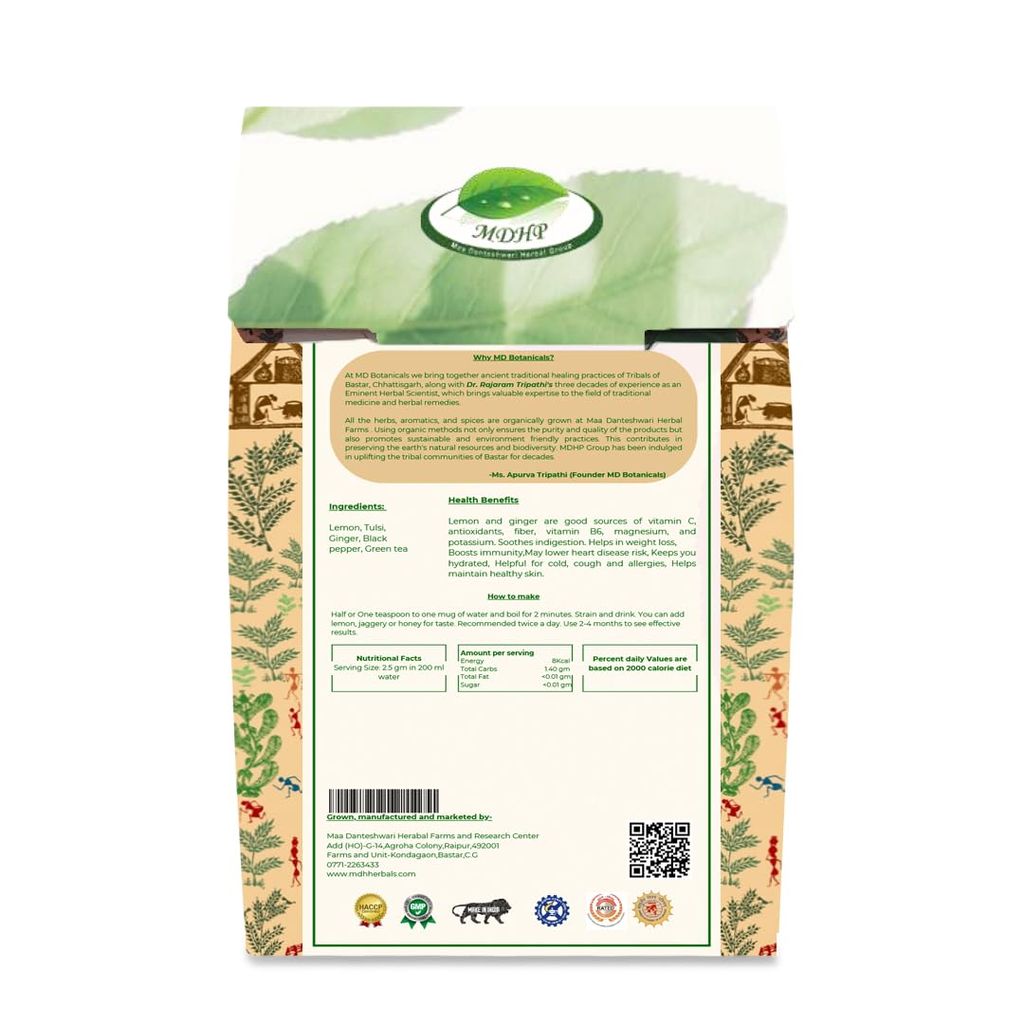 MD Botanicals Lungs Detox Tea | Herbal Tea for Lung Cleanse & Respiratory Health | 100% Natural | Caffeine-Free | 75 g Loose Leaf | lungs detox for smokers view 2