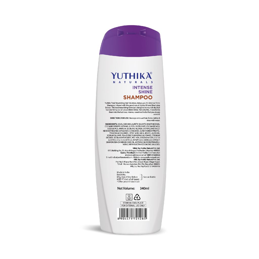 Yuthika Naturals Total Nourishing Hair Solutions Shampoo Intense Shine 340ml view 2