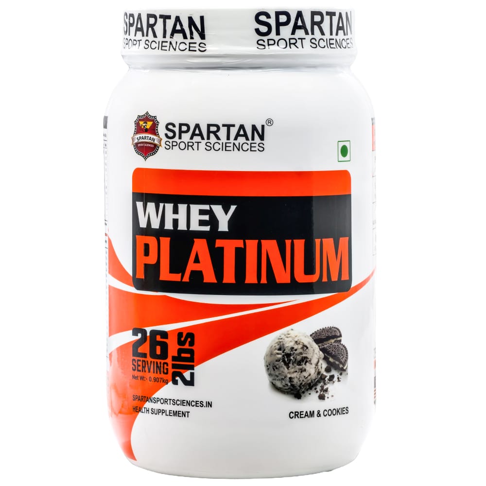 SPARTAN SPORT SCIENCE Whey Platinum Protein Powder Concentrate Supplement with 24g Protein, 12g EAA, 5g BCAA, 4g Glutaine Acid for Men & Women view 2