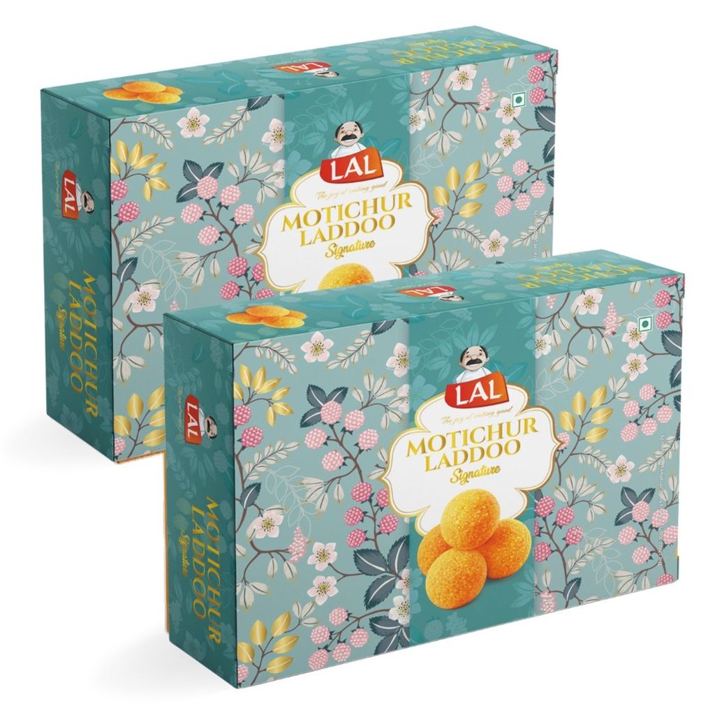Lal Sweets Motichur Laddoo 400g (Pack of 2) || Boondi Laddoo || Indian Traditional Laddoo view 2