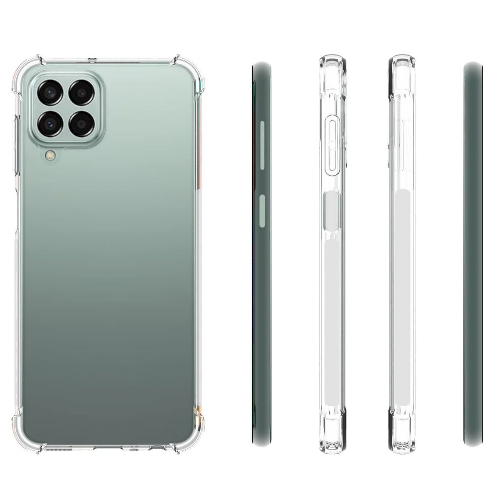 USTIYA for Samsung Galaxy M33 5G Case Clear TPU Four Corners Cover Transparent Soft funda view 2