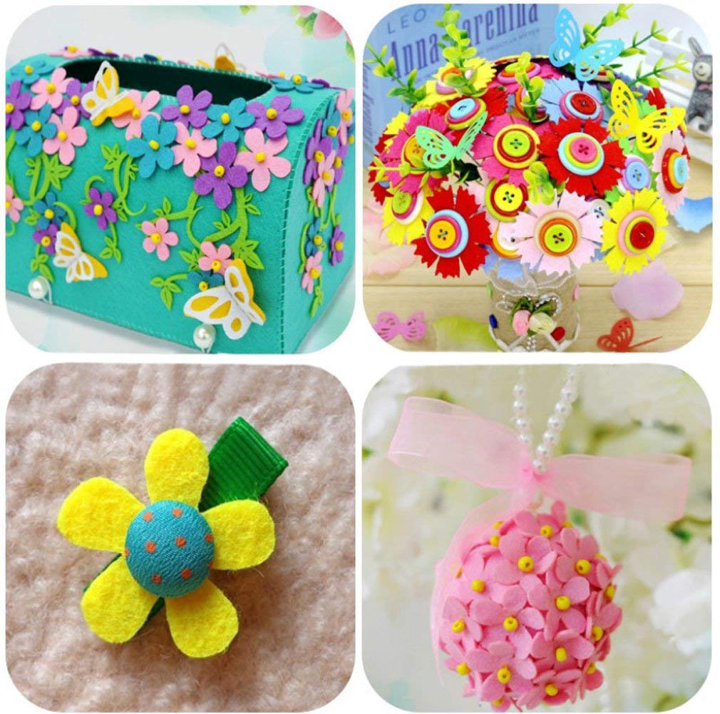 The brown box-Flower Making Kit, Art and Craft Kit, DIY Kit, Hobby Kit, Felt Flower Cutouts. view 2