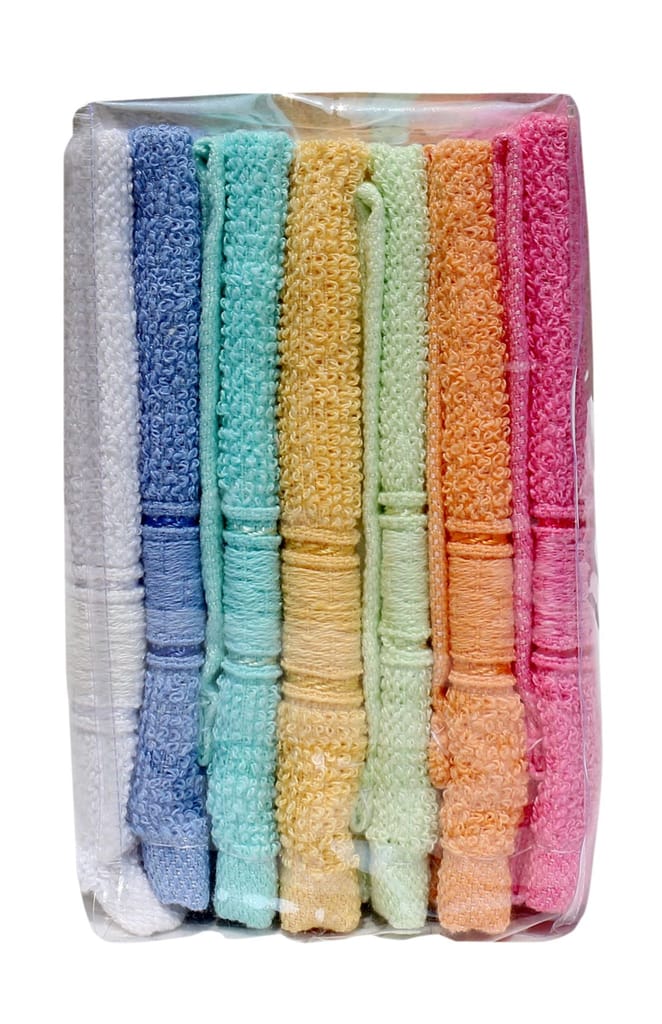 Mandhania Pure Cotton Monday to Sunday Pack of 7 Face Towels, Pack of 2 view 2