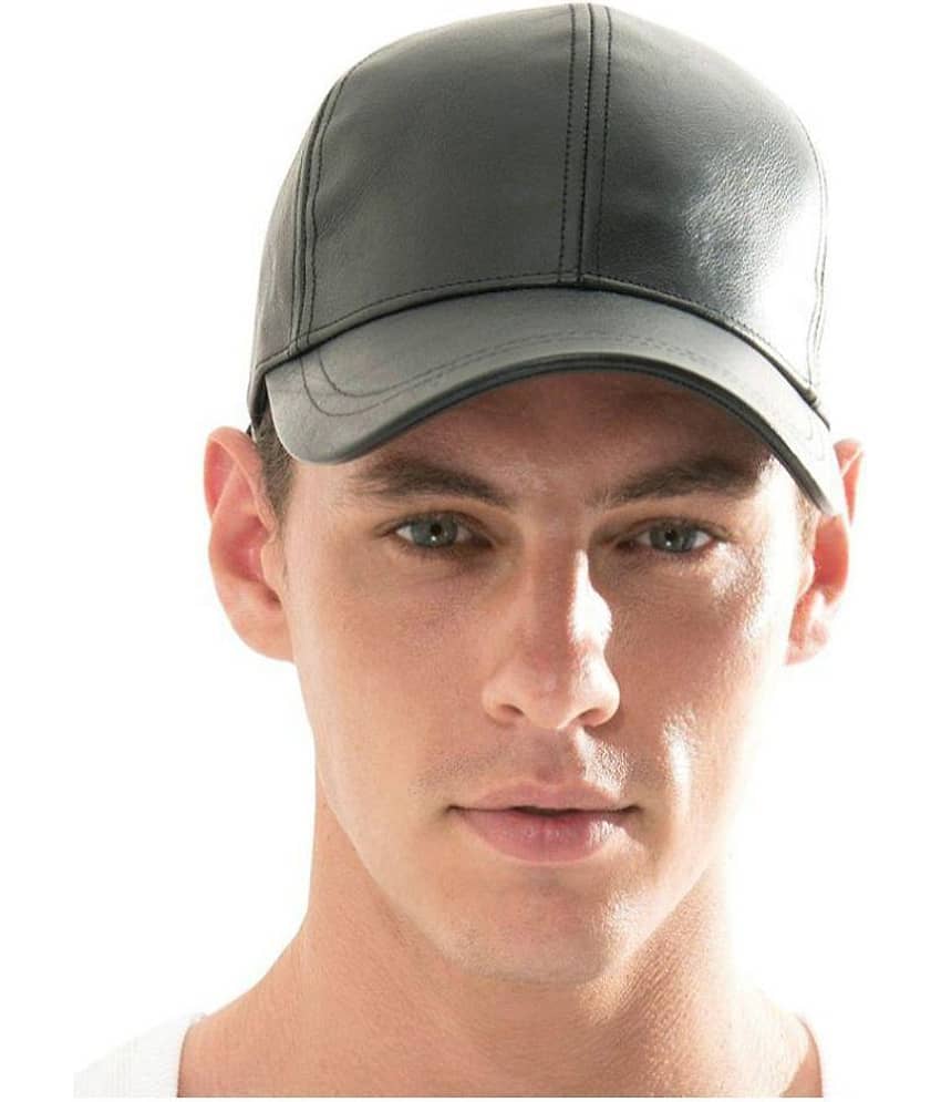 Bolax Black Plain Polyester Caps