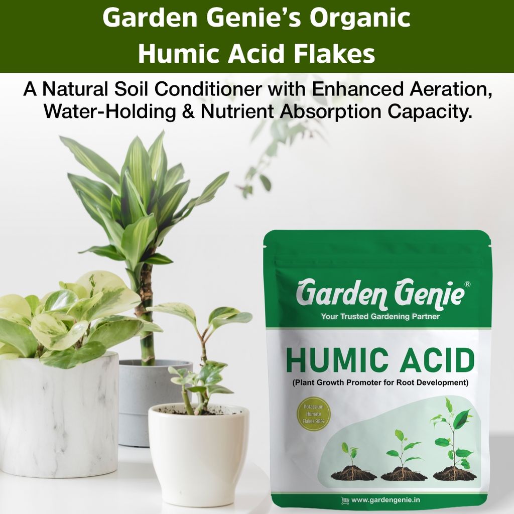 Garden Genie Humic Acid for Plants (Potassium Humate Flakes 98%) 380g | Plant Growth Enhancer, Soil Conditioner, Improves Plant Root System view 2