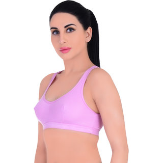 Empisto Branded Women's Parrot Green, BabyPink and Maroon Colour Tennis Sports Bra (Pack of 3) view 2
