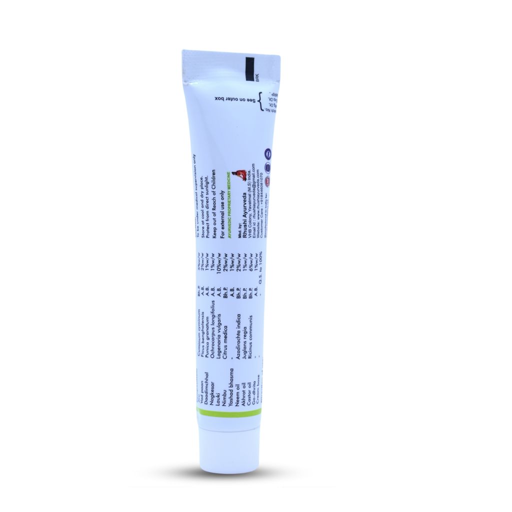 Rhushi Ayurved Pilorushi Cream for Piles, Fissures & Itching - 30g view 2