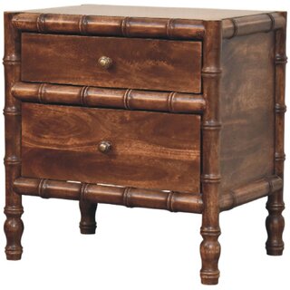 Bamboo Frame Nightstand in Roasted Almond view 2