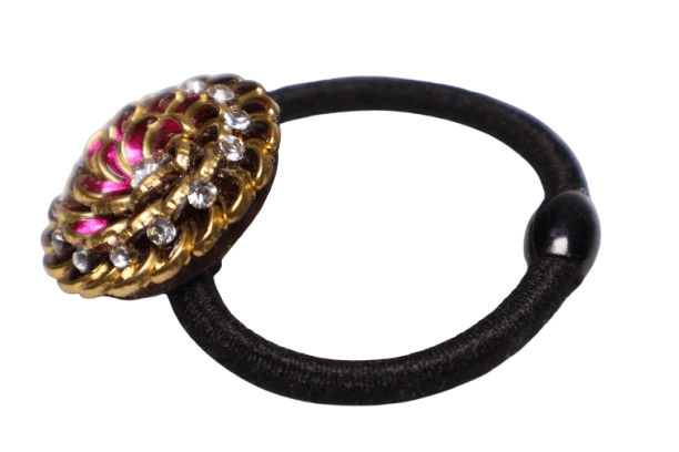 Floral Stone Embellished Hair Elastic Band view 2