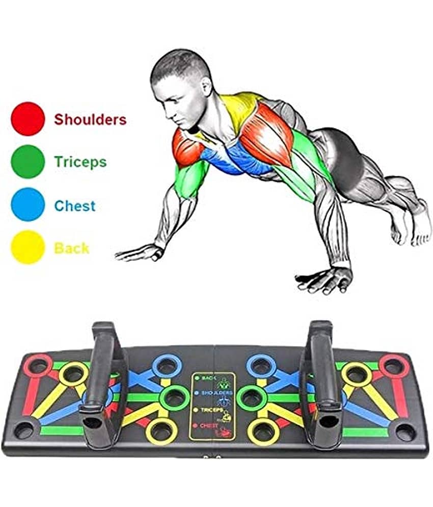 Push Up Board -with 14-in-one Muscle Toning System, Multifunctional Colour Coded Foldable Push up Board for Body Muscle Training