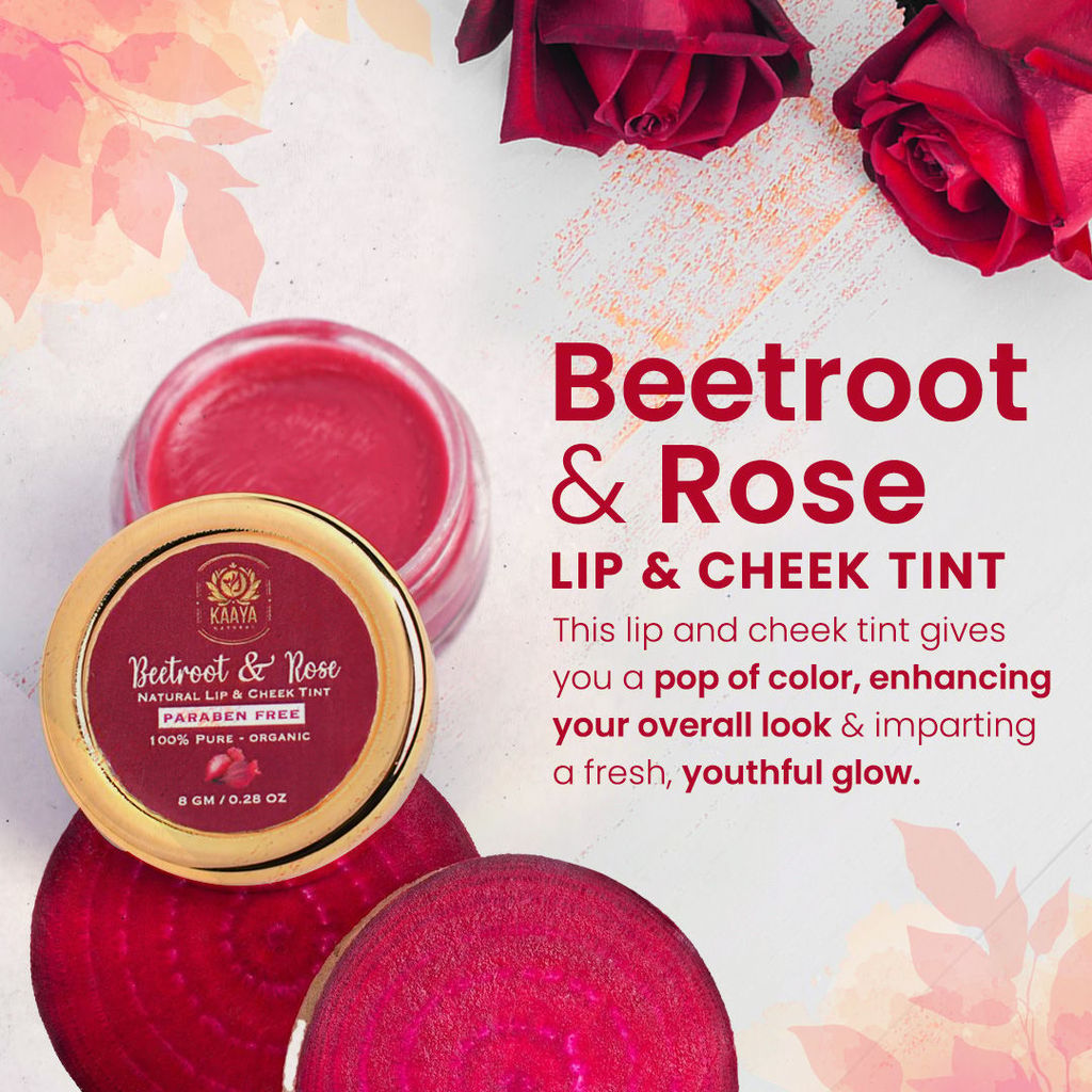 Kaaya Natural Beetroot & Rose Lip Cheek Tint view 2