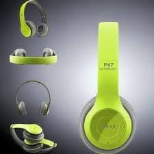 P47 Wireless Portable Sports Headphones Stereo, Memory Card Bluetooth Headset (Green) view 2