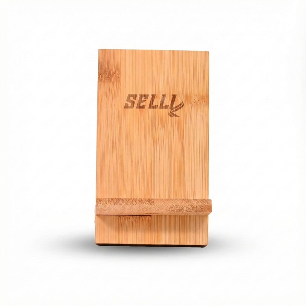 Eco-Friendly Bamboo Mobile Stand for Desk | Foldable Wooden Phone Holder | Mobile Charging Stand