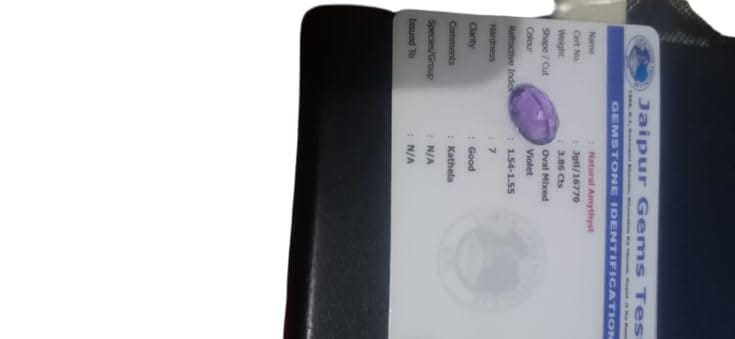 Certified Natural Amethyst Diamond Cut Gemstone Diwali/Birthday Gift For Wife, Daughter/Son Quality, and Jewelry view 2