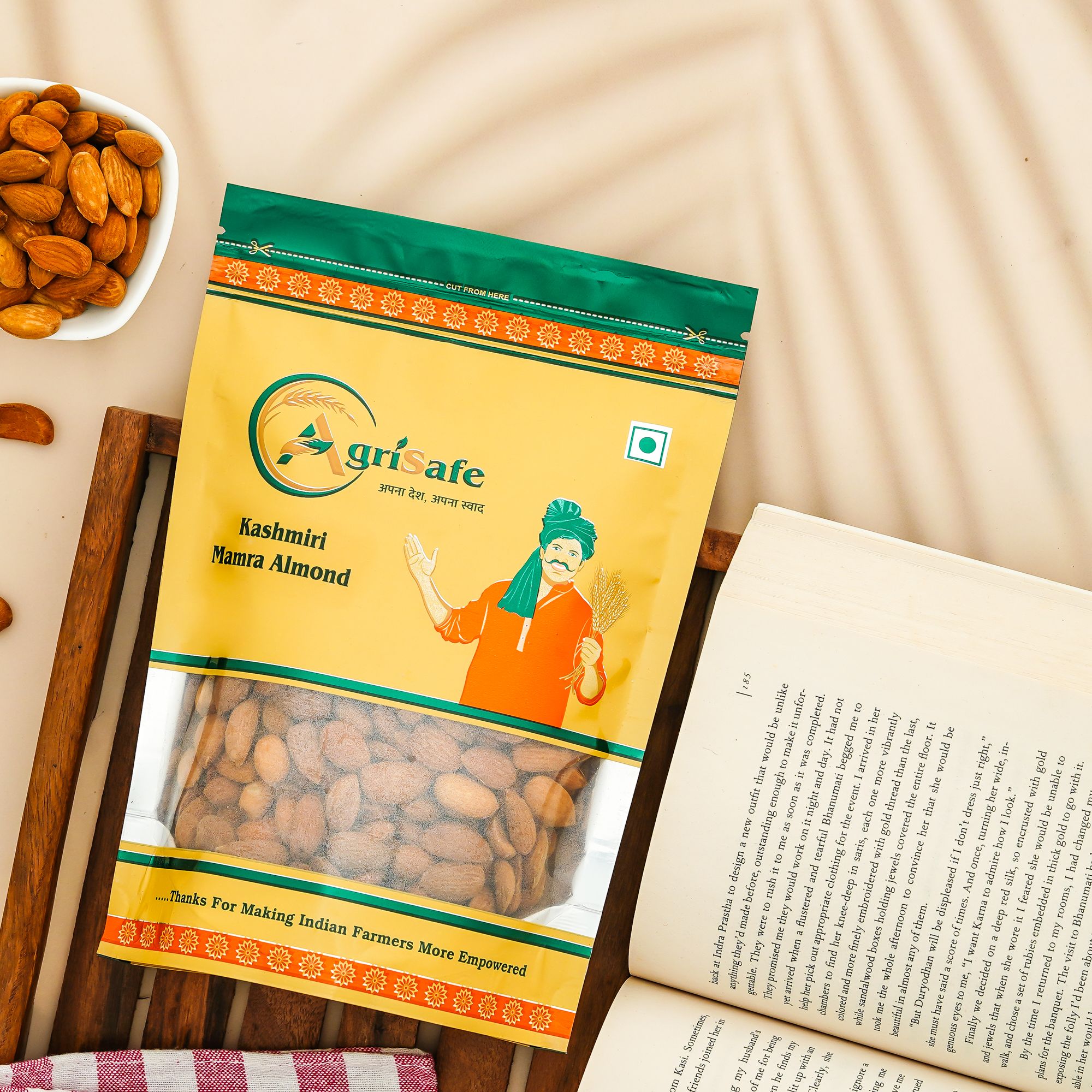 Agrisafe Kashmiri Mamra Almond 250 gm view 2