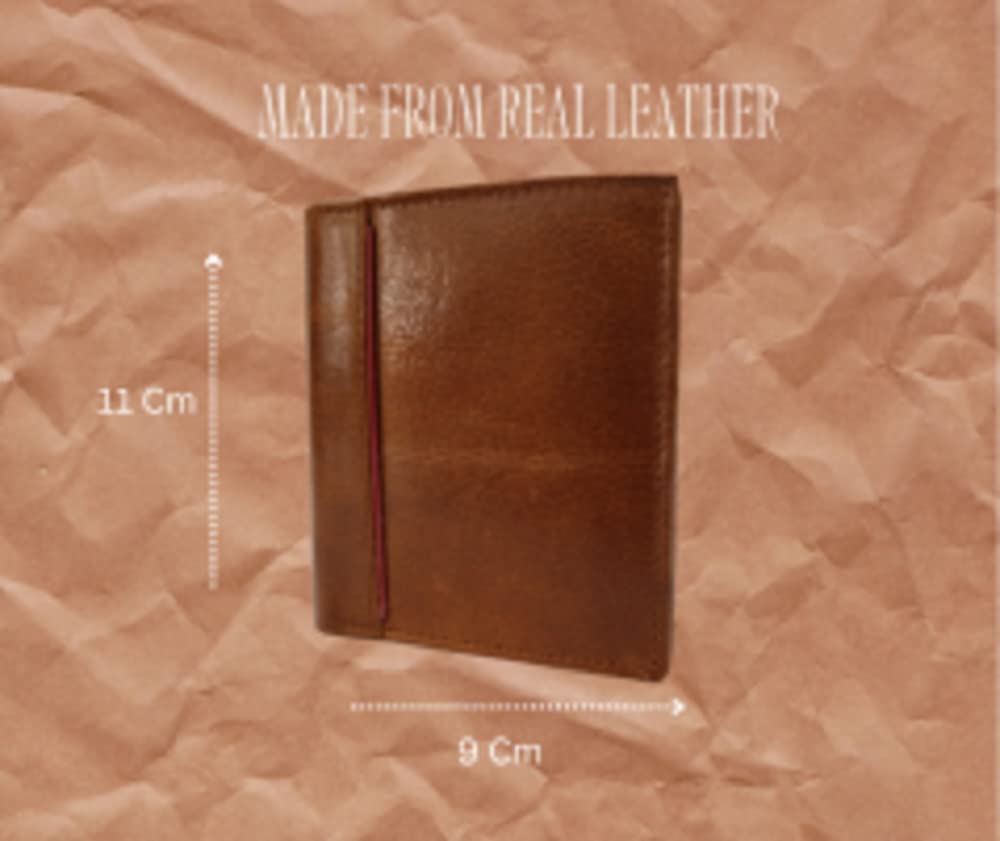 FAIRBIZPS FIPL Leather Wallets for Men, Top Grain Leather 8 Card Slots, 3 Compartments, Tri Fold Wallet view 2
