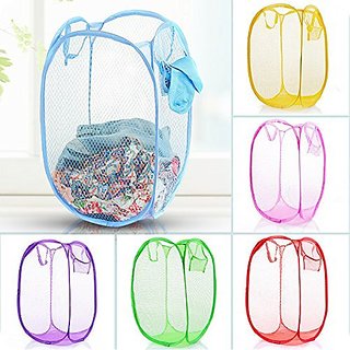 Shopper52 Buy 1 Get 1 Easy Laundry Clothes Flexible Hamper Bag With Side Pocket - ESYLNDYBG. view 2