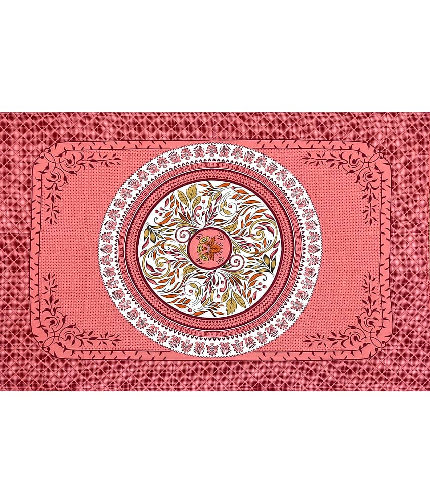 ABHACLOTHO Cotton 1 Single Bedsheet with 1 Pillow Cover ( Pink ) view 2