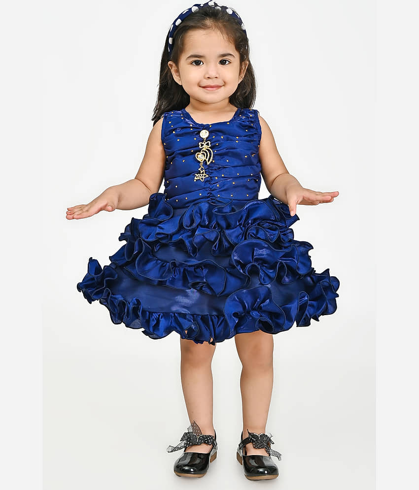 IMON BASID Pack of 1 Baby Girls Silk Blend Frock ( Cream )