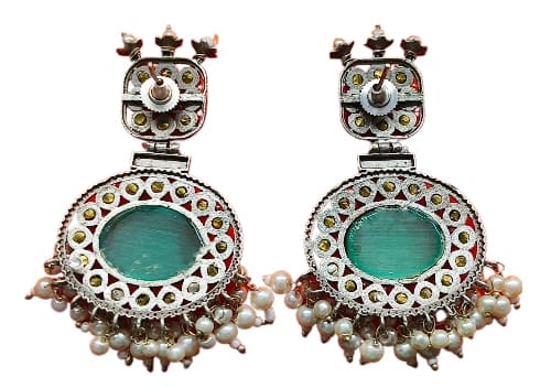 Green Stone Earrings view 2