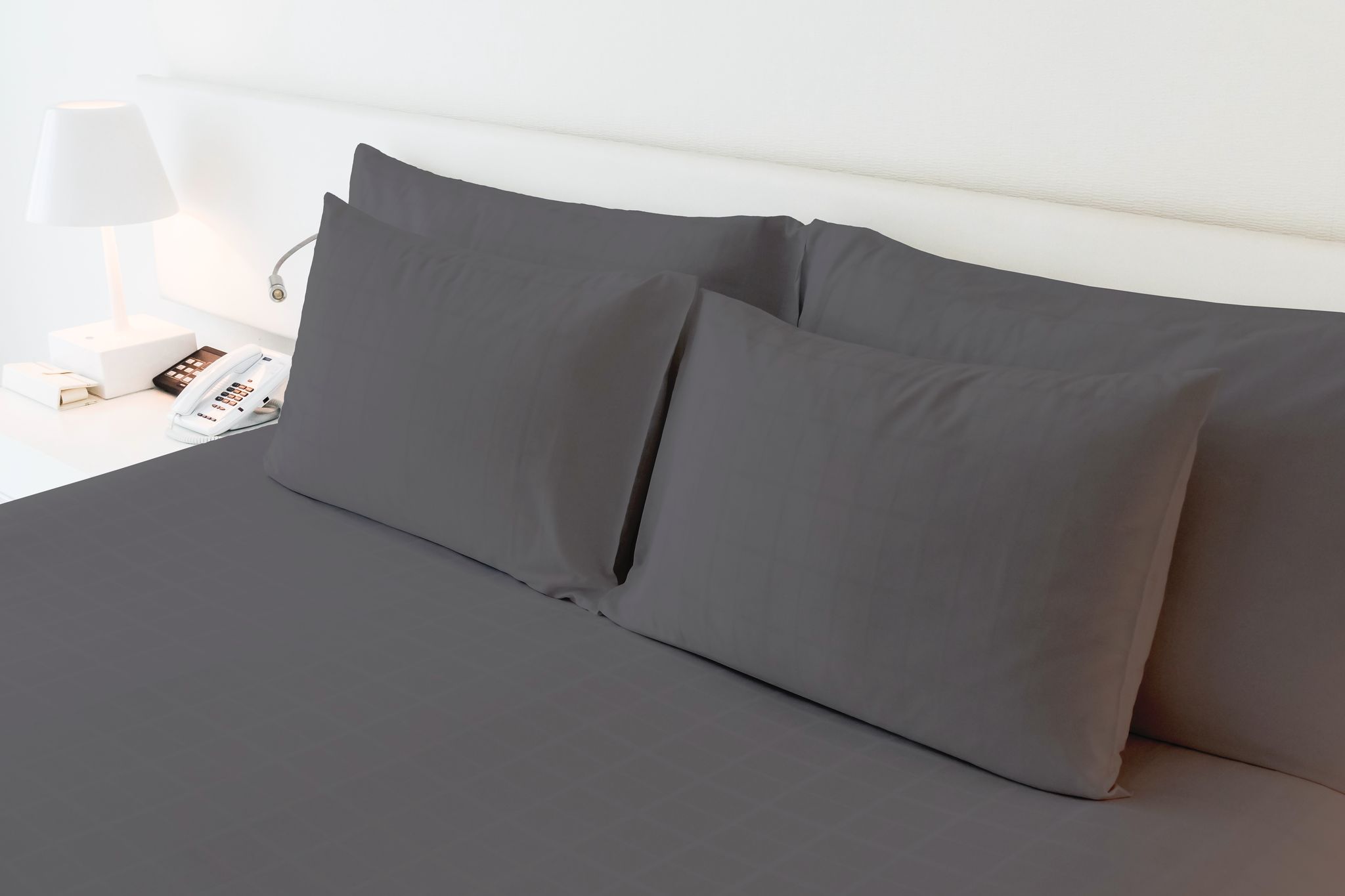 Chann Studio Bedsheet Collection 400 TC Cotton King Size 78"x72" with 2 Pillow Covers (Grey) view 2