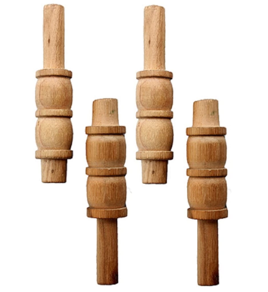 GLS Super Solider Natural Finish Heavy Cricket Wooden Set (Pack of 6 PCS + 4 BAILS)(Color - Natural Finish) view 2