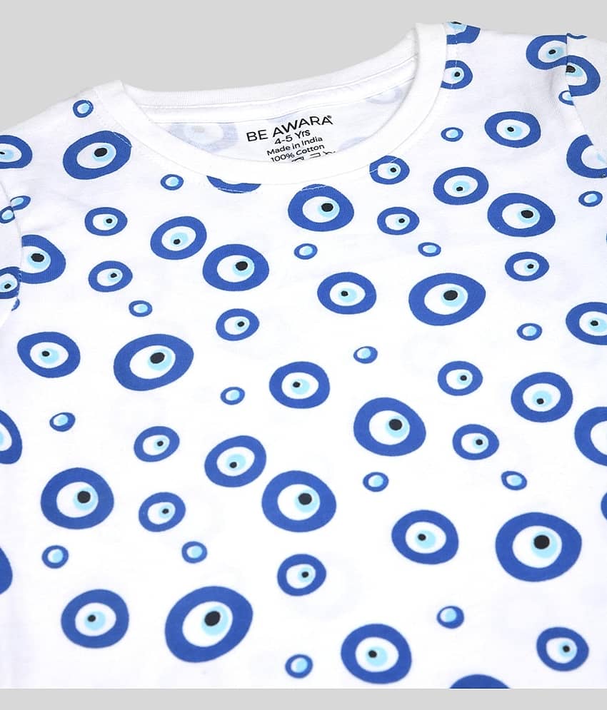 Be Awara Pack of 1 Unisex for Baby Cotton T-Shirt ( White ) view 2