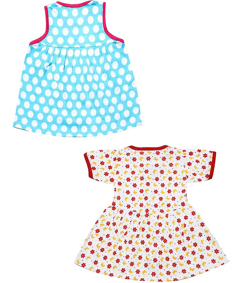 Babeezworld Baby Girls 100% Cotton Frocks ( Multi ) view 2