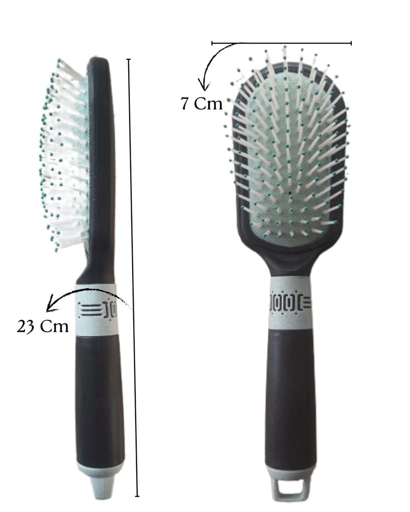 Hair Brush with Strong & Flexible Nylon Bristles having Anti-static Ball Tips, For Grooming, Smoothing view 2