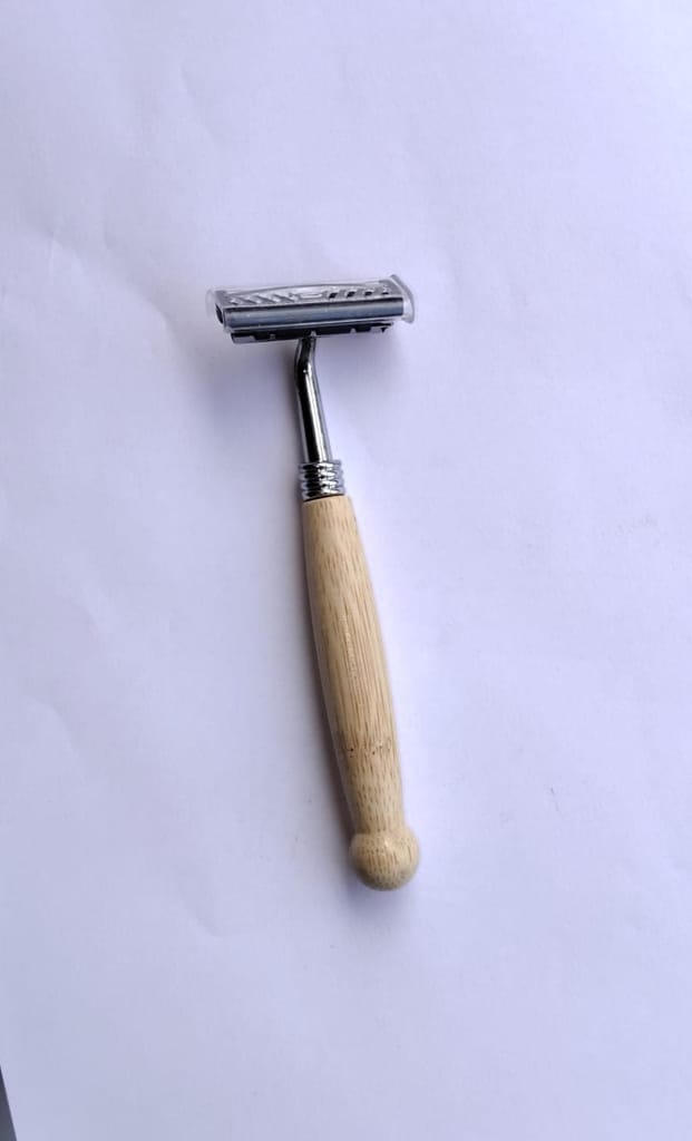 Eco-Friendly Double Edge Safety Razor with Wooden Handle view 2