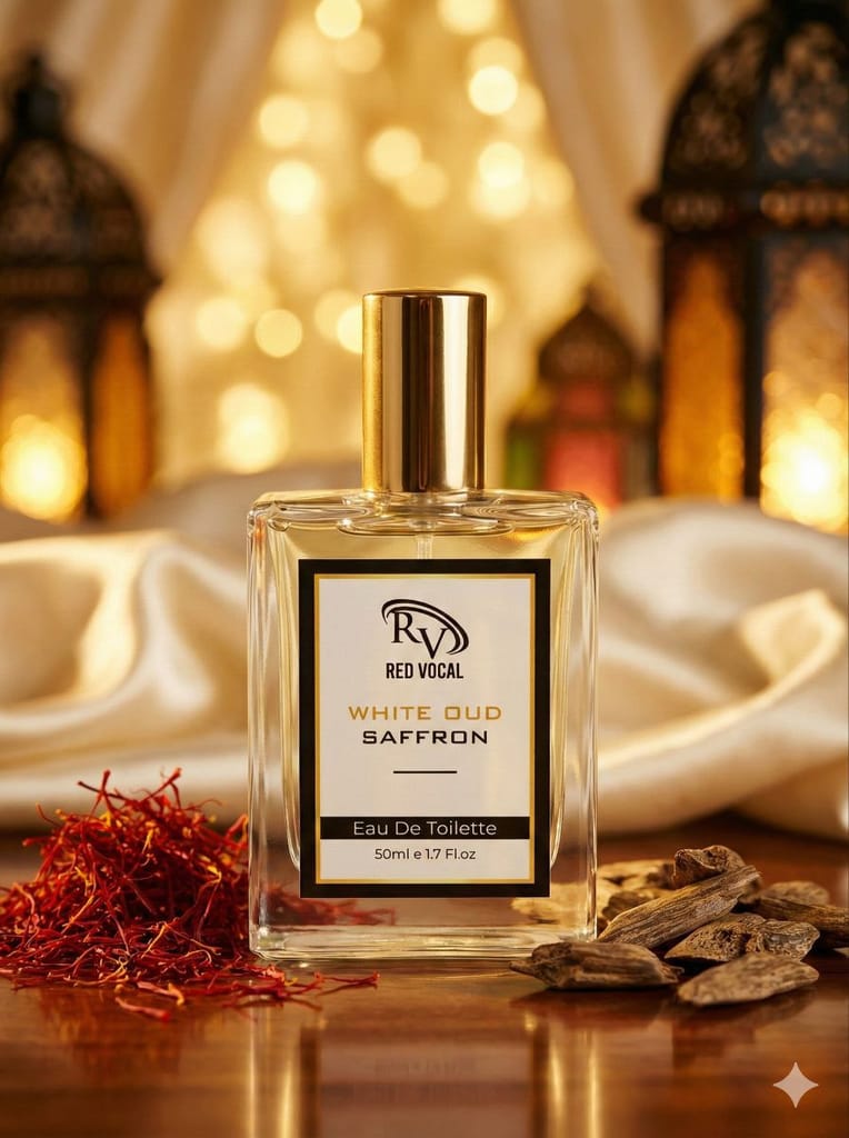 Red Vocal White Oud Saffron Premium Eau De Toilette – 50 ml | Luxury Unisex Long-Lasting Fragrance view 2