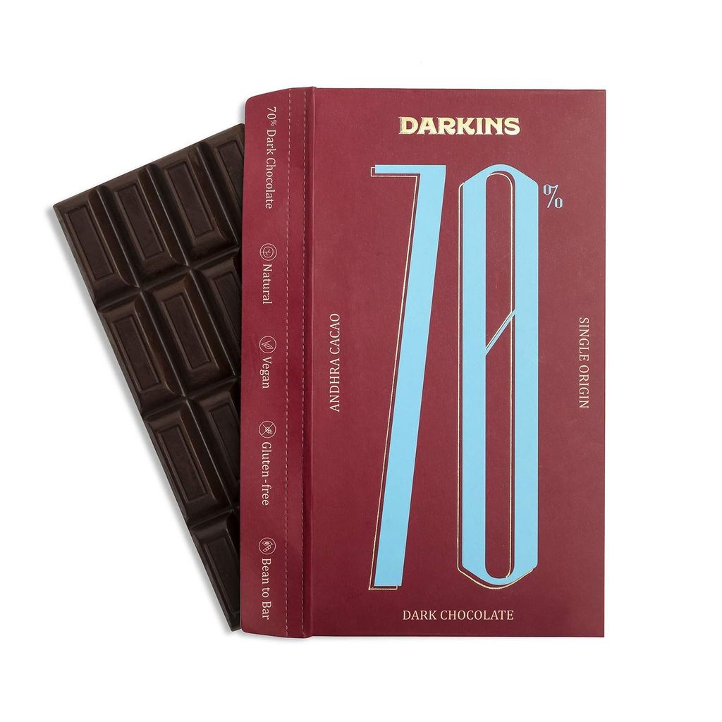 DARKINS Dark Chocolate 70% Dark Chocolate Bar Combo | Single Origin Dark Chocolate | Gluten-Free Chocolate | 65g Each Pack of 2 view 2