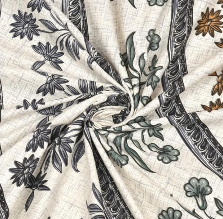 Elegant Circular Floral Design Cotton Blend Bedspread Set with Matching Pillow Covers view 2