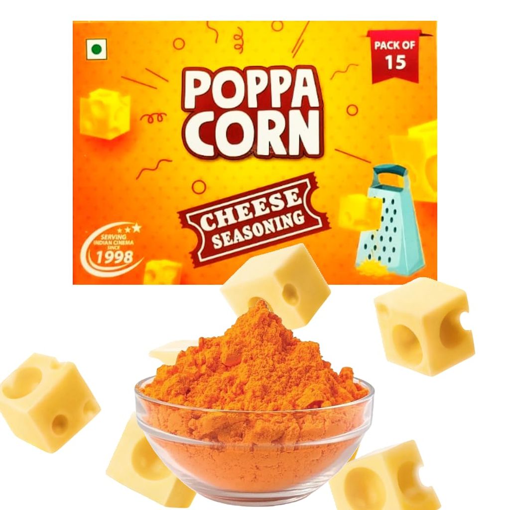 POPPACORN Cheese Seasoning Powder, 5gX15 Pouches 75gms
