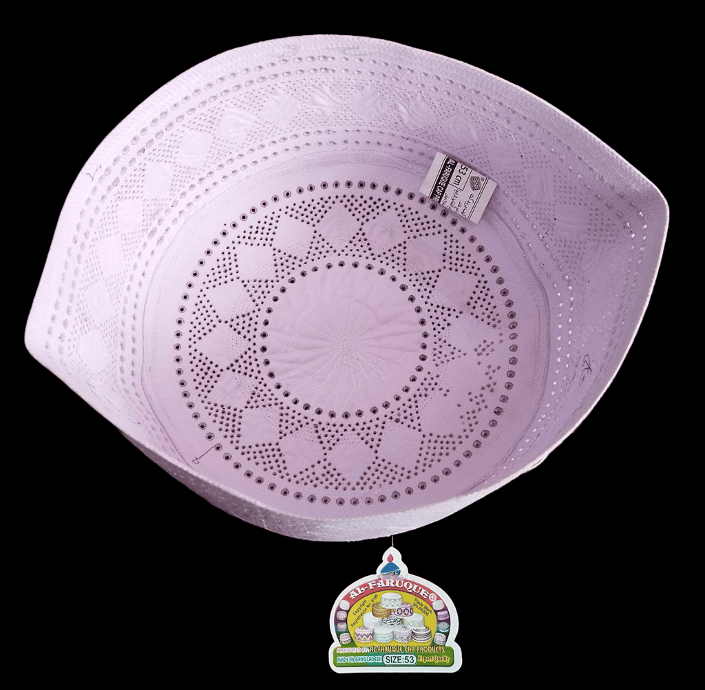White Cotton Embroidered Kufi view 2