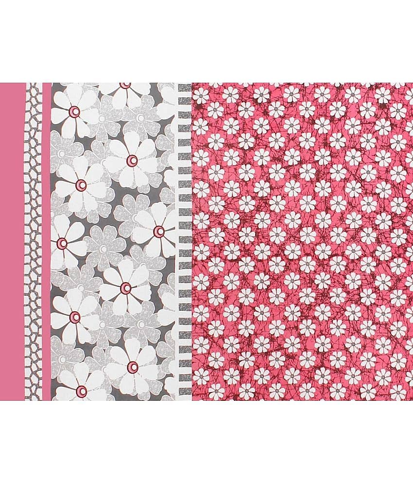 Cosito Cotton 1 Double Bedsheet with 2 Pillow Covers ( Pink ) view 2