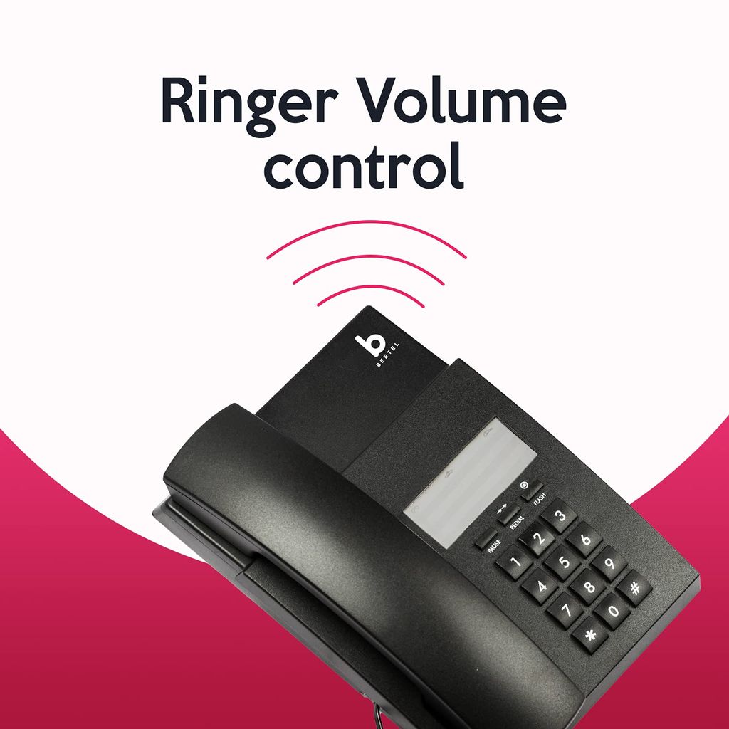 Beetel B80 Corded Landline Phone(Without Display), Ringer Volume Control, Wall/Desk Mountable, Classic Design, Clear Call Quality, Mute/Pause/Flash/Redial.. view 2