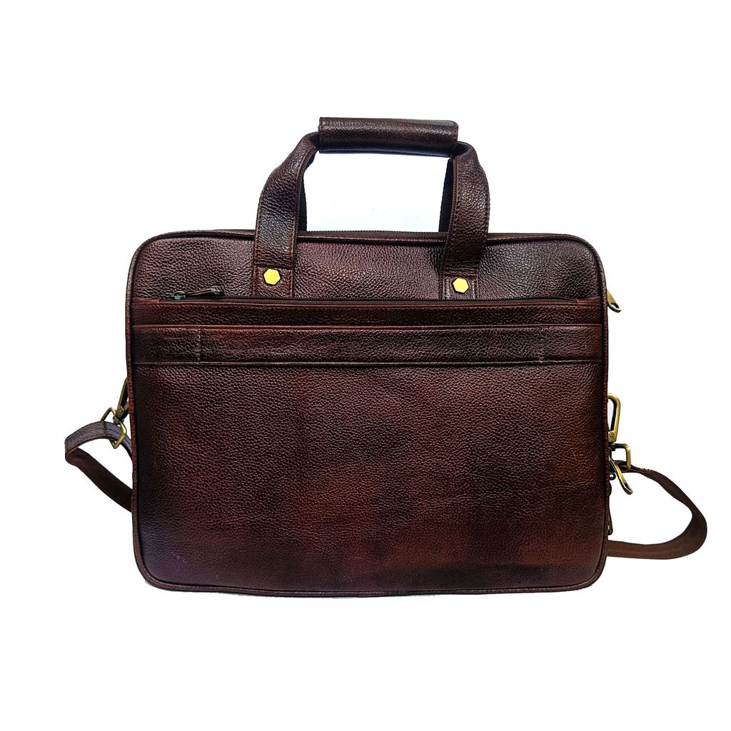 FHS OfficeElite Genuine Leather Laptop Briefcase: Where Professionalism Meets Style view 2