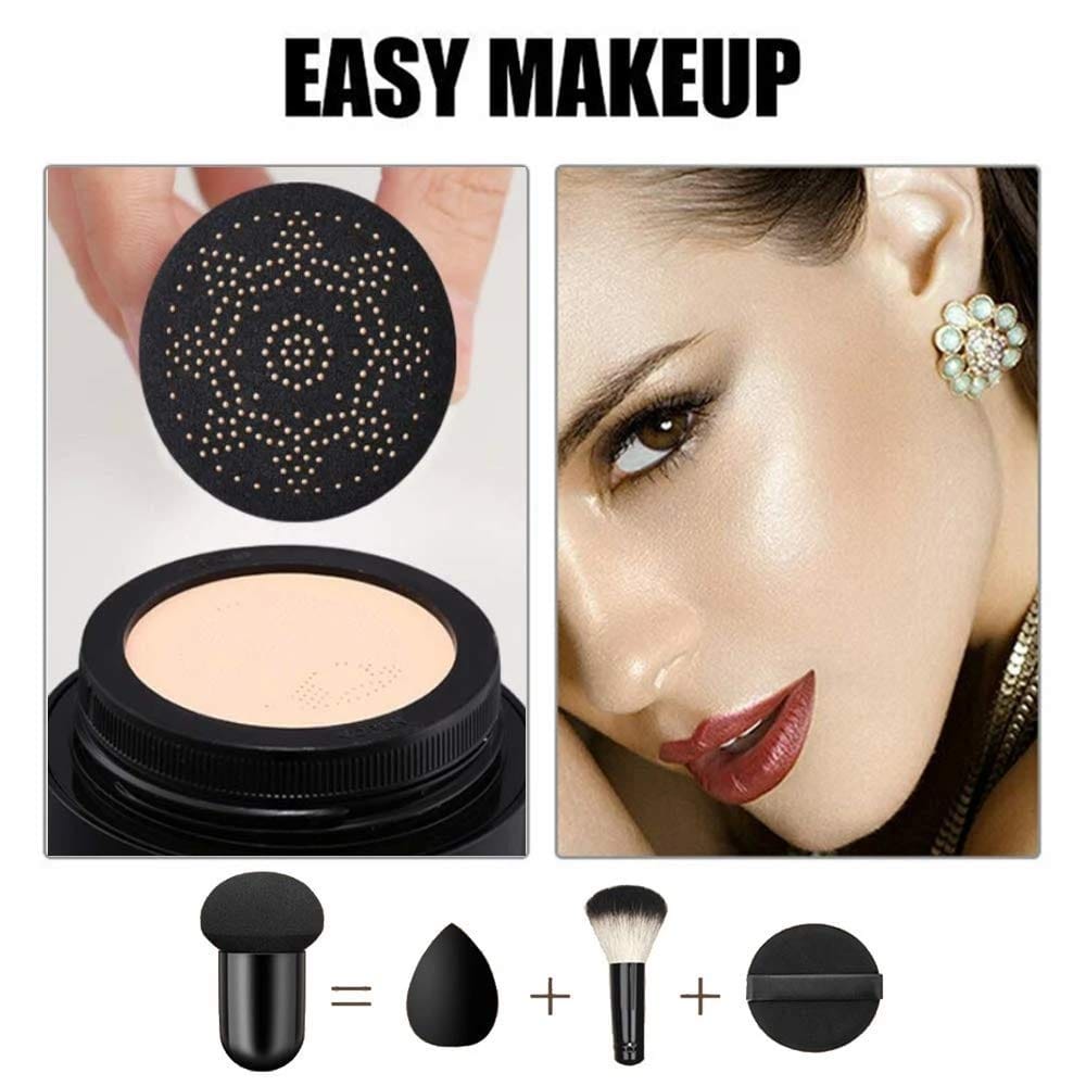 SUNISA Air Cushion CC Cream - Long-Lasting, Flawless Coverage with a Natural Finish - Includes Mushroom Head Makeup Sponge view 2