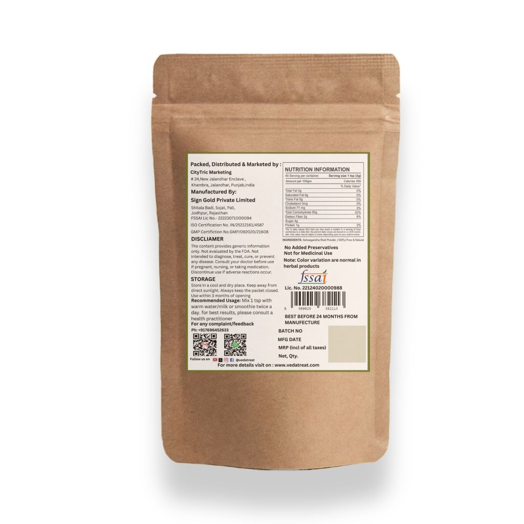 VedaTreat Pure Ashwagandha Powder view 2